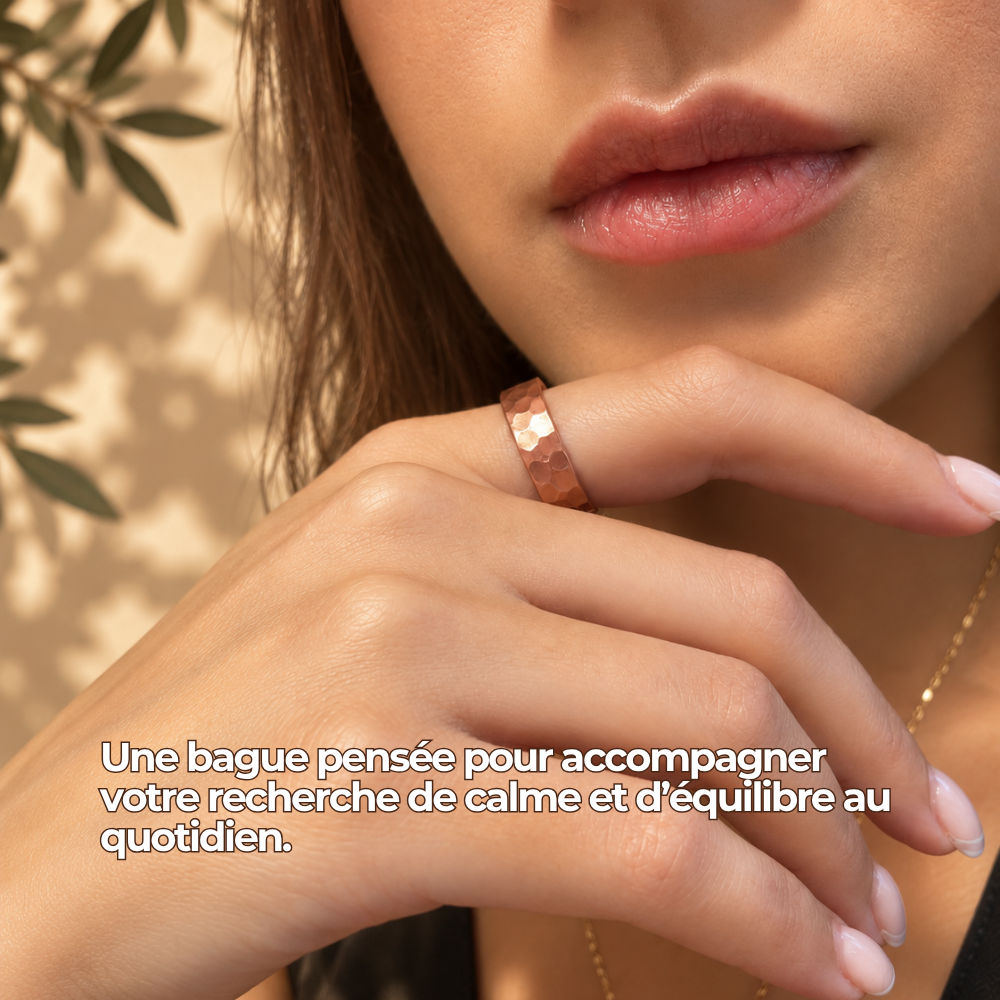 Bague en cuivre magnétique anti-stress ajustable