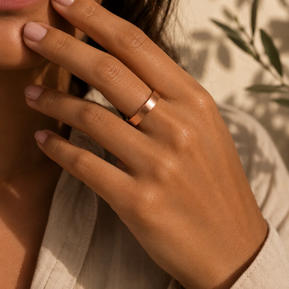Bague en cuivre magnétique anti-stress ajustable