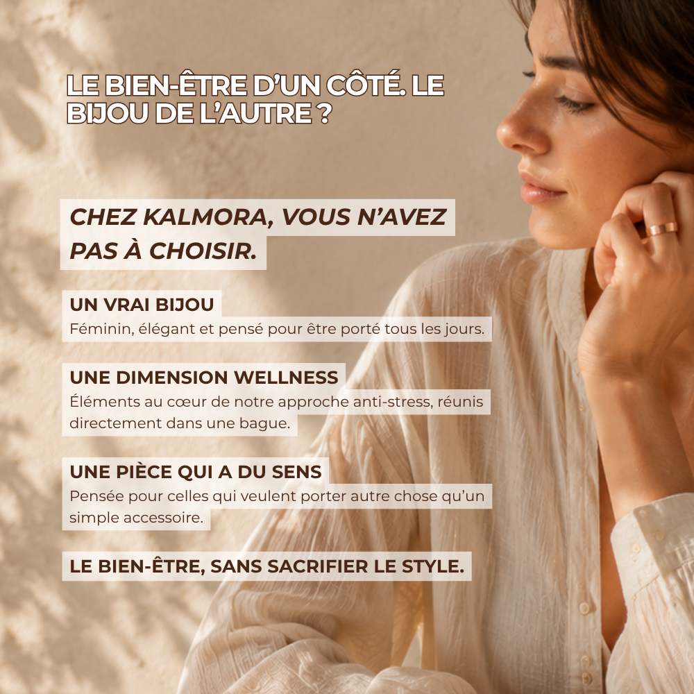 Bague en cuivre magnétique anti-stress ajustable