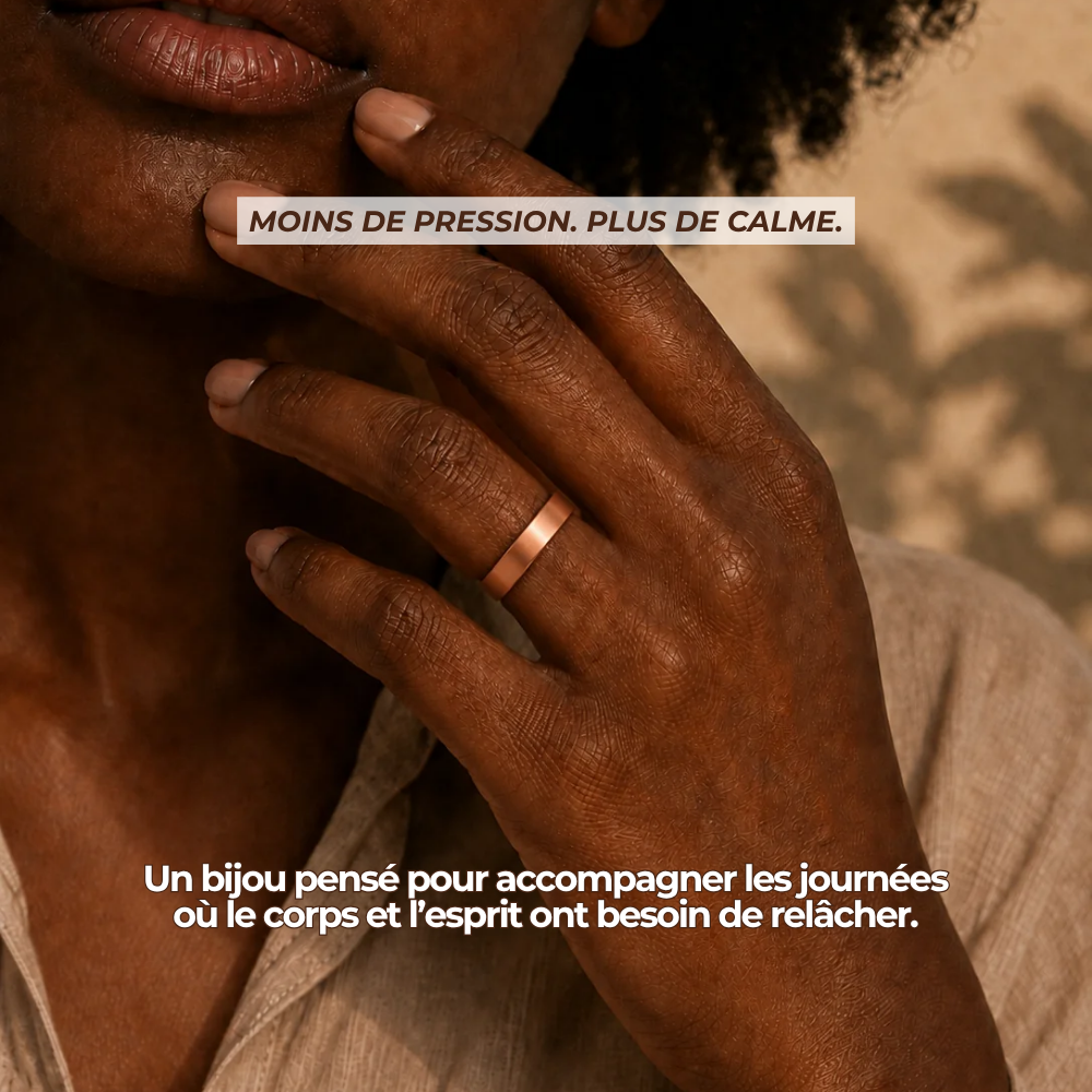 Bague en cuivre magnétique anti-stress ajustable